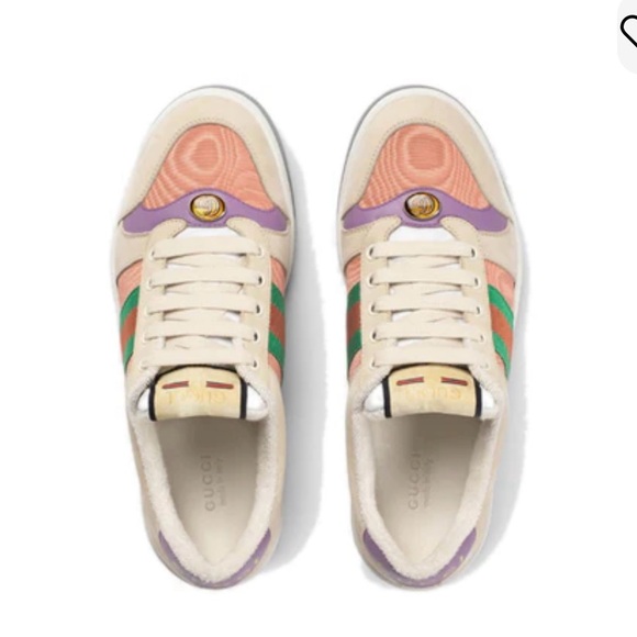 Gucci Screener sneaker (pink, green, orange) -womens - Picture 3 of 15